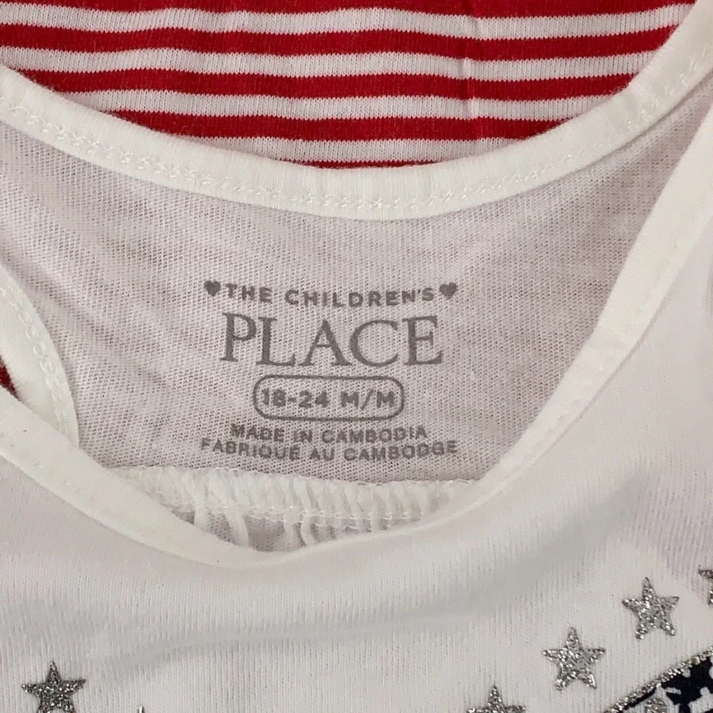 The Children's Place Toddler Girls Size 18/24 Month Print Ruffle Tank Top 4-Pack